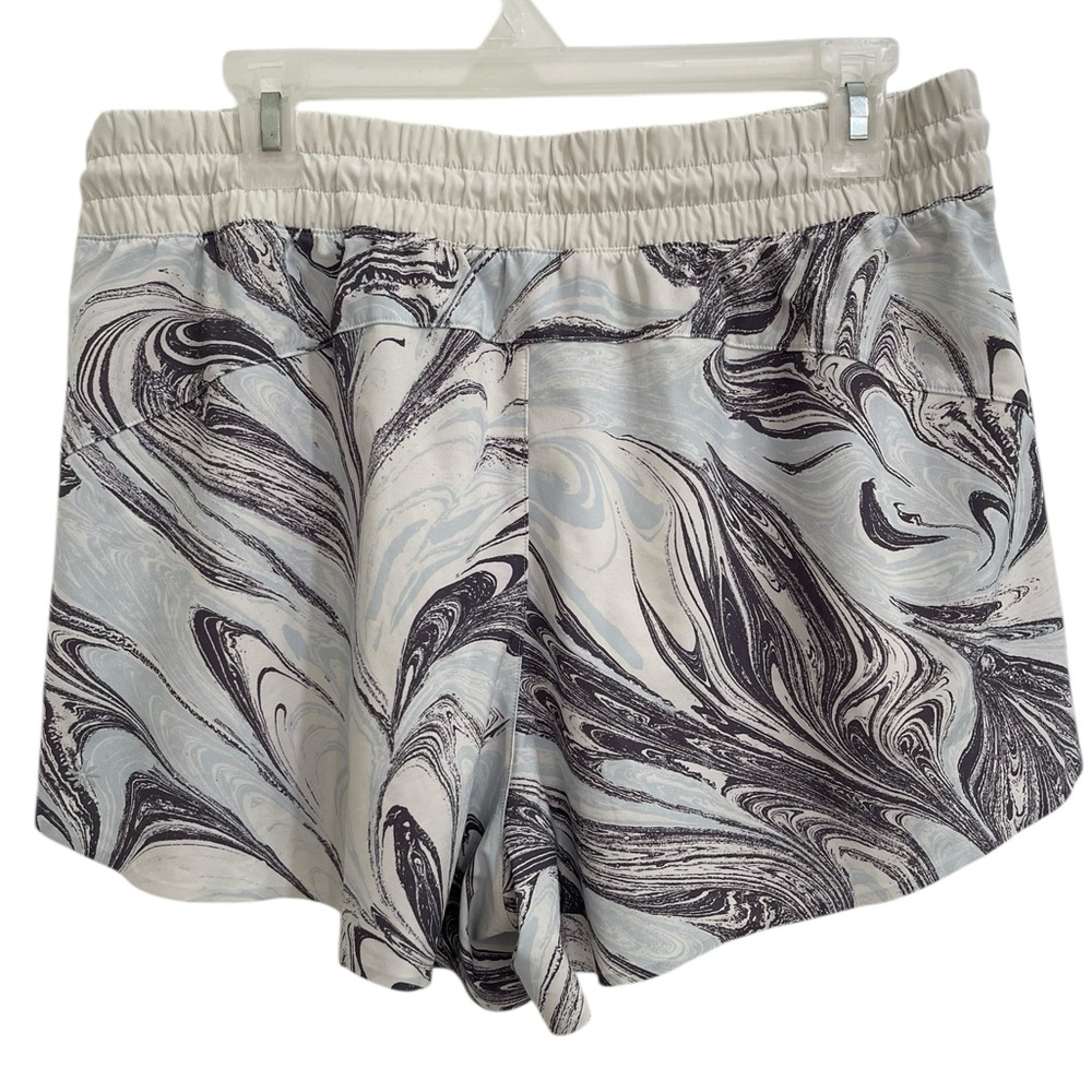 Athleta All Activity Short Print Marbled Drawstring Zip Pocket Women’s Size L - Picture 3 of 16
